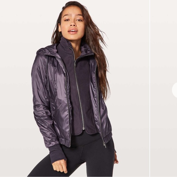lululemon athletica Jackets & Blazers - Lululemon Scuba Hoodie Jacket Coat *Glyde Boysenberry Purple size 4